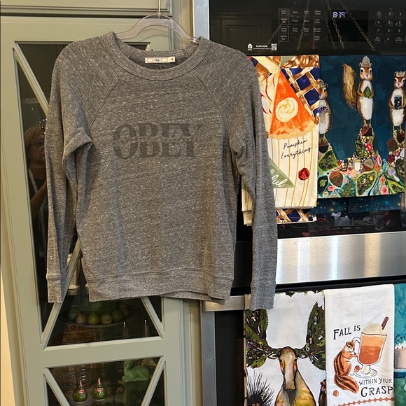 Obey Heather Gray Sweatshirt - Picture 1 of 4